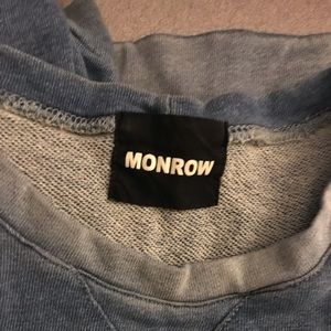 Monrow faded blue crewneck sweatshirt